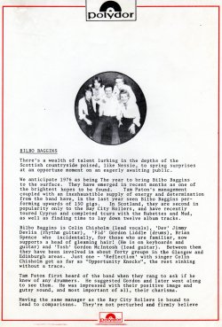 Promo sheet from March 1976